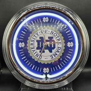 University Of Notre Dame Neon Clock